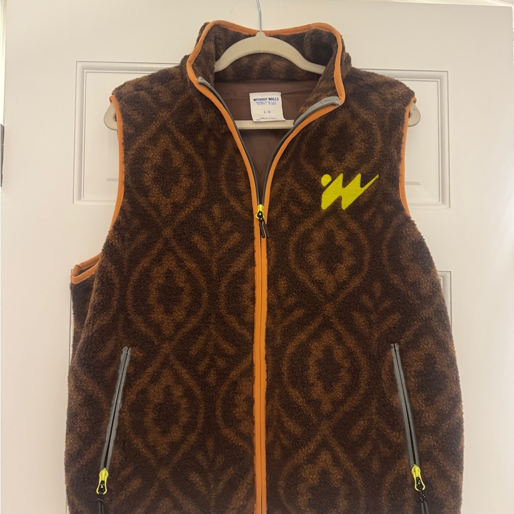 Without Walls Brown and Tan Fleece Vest